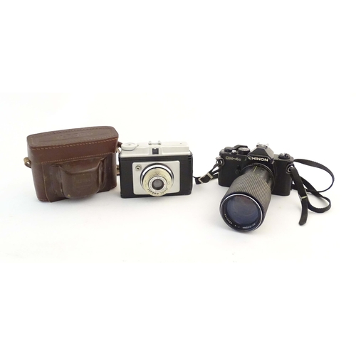 1165 - A quantity of 20thC film cameras and equipment, comprising: a Canon 8-2 cinecamera, a cased Braun Pa... 