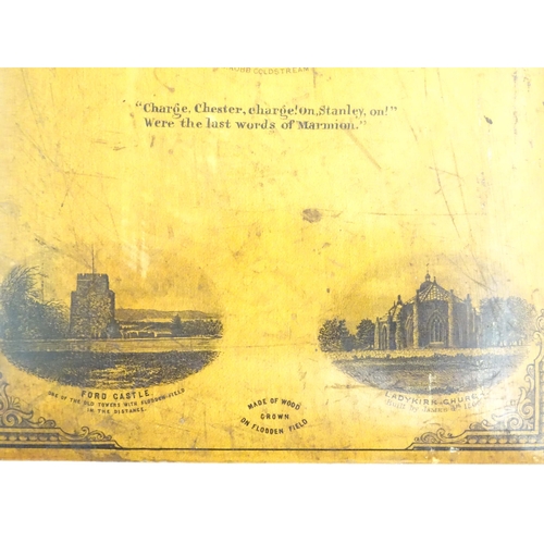 1211A - A 19thC Mauchline ware book cover for Marmion; A Tale of Flodden Field, by Sir Walter Scott. Publish... 