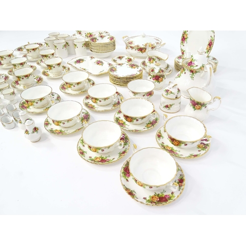 206 - A large quantity of Royal Albert tea and dinner wares in the Old Country Roses pattern comprising di... 