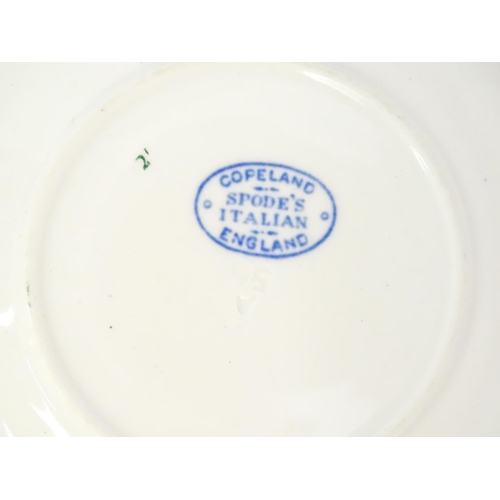 207 - A quantity of blue and white Copeland Spode and Spode tea and dinner wares in the Italian pattern to... 