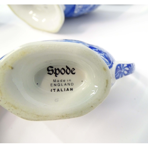 207 - A quantity of blue and white Copeland Spode and Spode tea and dinner wares in the Italian pattern to... 