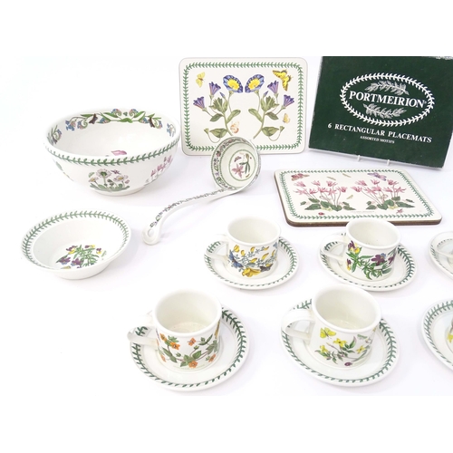 209 - A quantity of Portmeirion wares to include six coffee cups and saucers, a bowl and fruit bowl in the... 