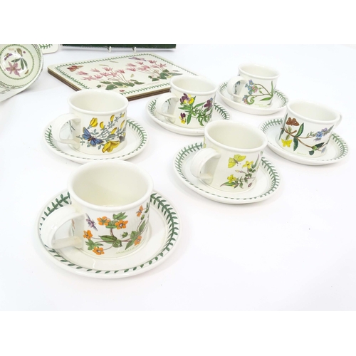 209 - A quantity of Portmeirion wares to include six coffee cups and saucers, a bowl and fruit bowl in the... 