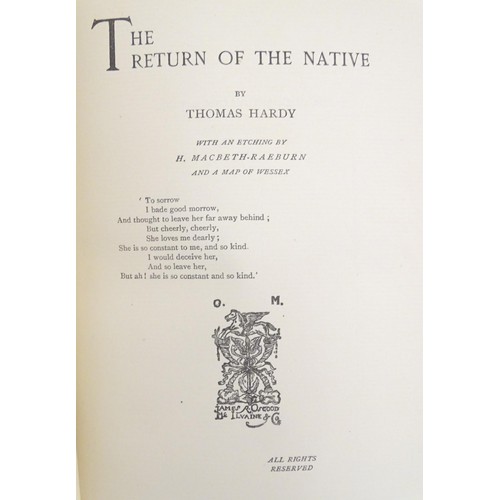 900 - Books: Five assorted books comprising Little Lord Fauntleroy, by Frances Hodgson Burnett, 1901; Hard... 