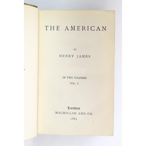 920 - Books: A quantity of assorted books, titles to include The American, vol 1, by Henry James, 1883; Va... 