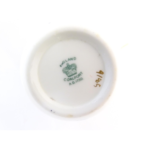 217 - A quantity of assorted ceramics to include a Royal Crown Derby coffee cup and saucer decorated in th... 