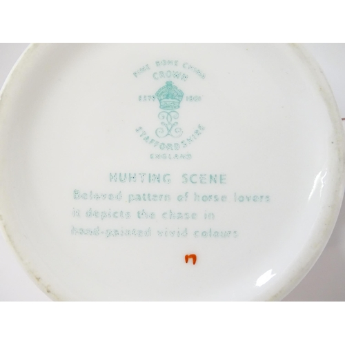 218 - A quantity of Keele Street Pottery tea wares decorated in relief with hunting scenes to include teap... 