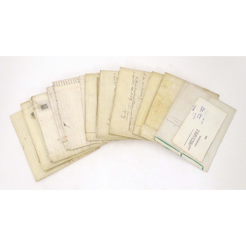 959 - A quantity of late 19thC / early 20thC handwritten documents, to include deeds relating to the lease... 