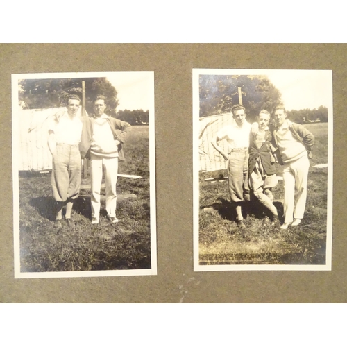 960 - Three early 20th century photograph albums containing various family photos, portraits, cars, bicycl... 