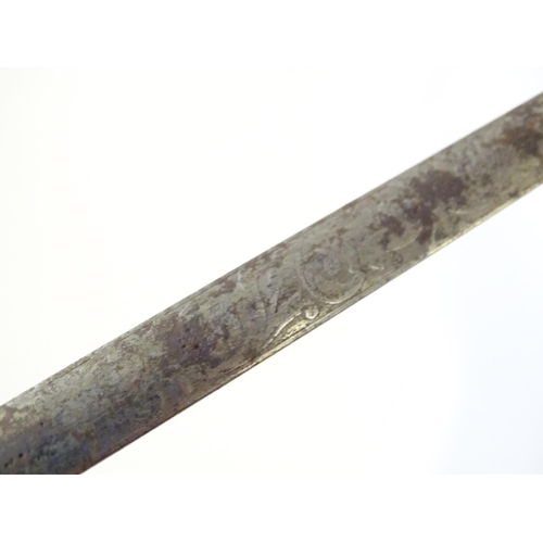 993 - Militaria: an early to mid 20thC English court sword, the 30 3/4