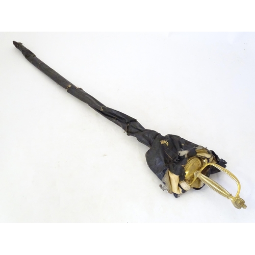 993 - Militaria: an early to mid 20thC English court sword, the 30 3/4