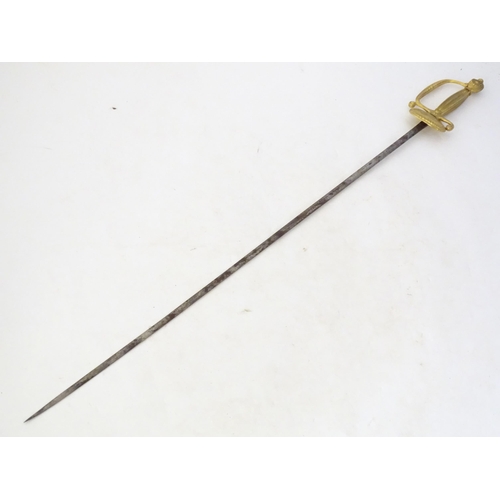 993 - Militaria: an early to mid 20thC English court sword, the 30 3/4