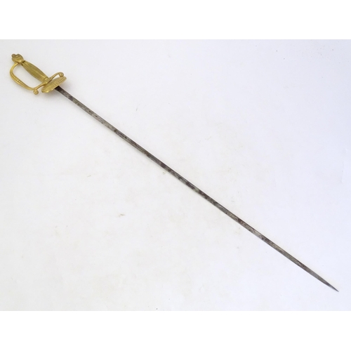 993 - Militaria: an early to mid 20thC English court sword, the 30 3/4