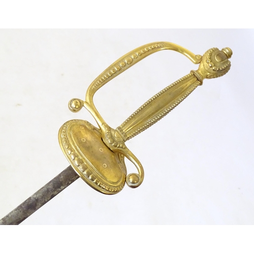 993 - Militaria: an early to mid 20thC English court sword, the 30 3/4