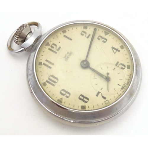 783 - A Victorian silver pocket watch hallmarked Chester 1871, the enamel dial with inset seconds dial and... 