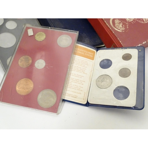 799 - Coins: Assorted albums containing various Victorian and later coins, together with Elizabeth II proo... 