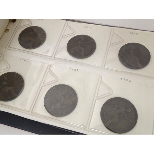 799 - Coins: Assorted albums containing various Victorian and later coins, together with Elizabeth II proo... 