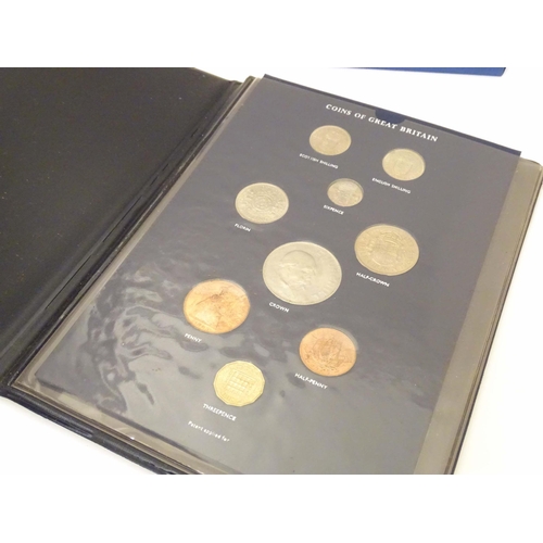 799 - Coins: Assorted albums containing various Victorian and later coins, together with Elizabeth II proo... 