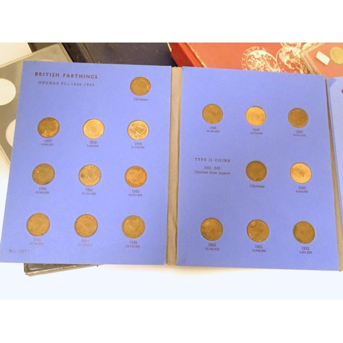 799 - Coins: Assorted albums containing various Victorian and later coins, together with Elizabeth II proo... 