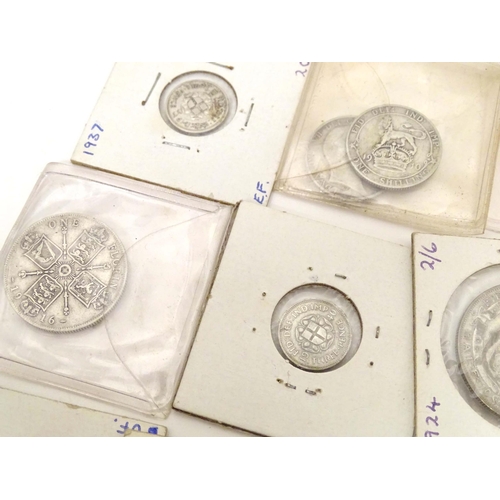 801 - Coins: Fourteen Victorian and later silver coins (14)