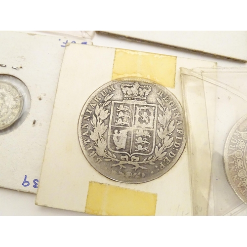 801 - Coins: Fourteen Victorian and later silver coins (14)