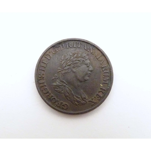 802 - Coins: Assorted 18thC and later coins and tokens to include a Geo III 'Ceylon 1 half silver' 1815 co... 