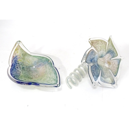 14 - Two items of studio art glass. Each approx. 9