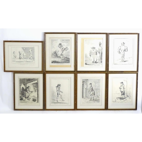 46 - After James Gillray (1756-1815), Restrike engravings, Various satirical portraits / scenes comprisin... 
