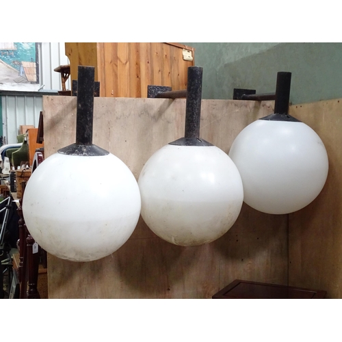 64 - 3 exterior wall lights. Approx 30 1/2