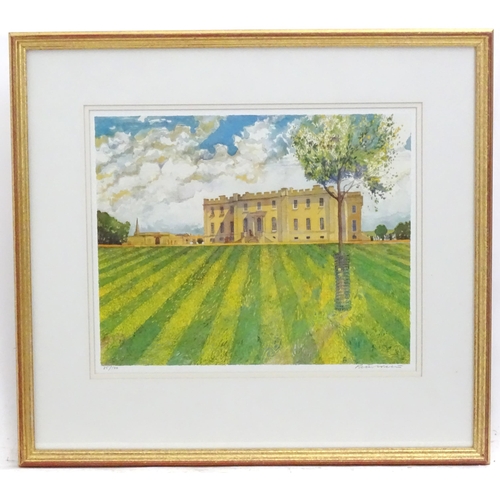 65 - Peter Welton, 20th century, Limited edition lithograph, no. 35/500, Kimbolton School. Signed and num... 