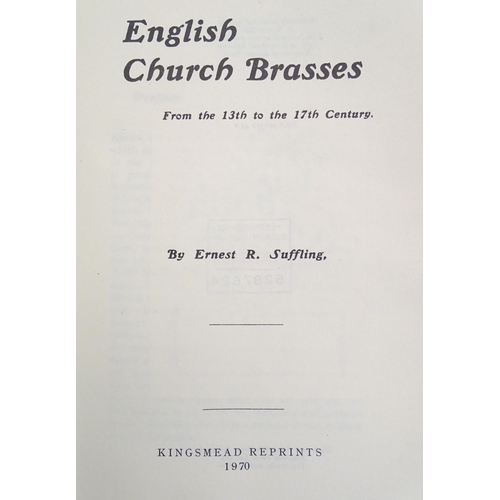 73 - Books: English Church Brasses by Ernest R. Suffling 1970, The Christmas Story in Stained Glass 1993,... 