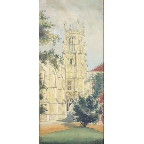 94 - Herbert Norris (1872-1950), English School, Watercolour, Winchester College Chapel. Signed and dated... 