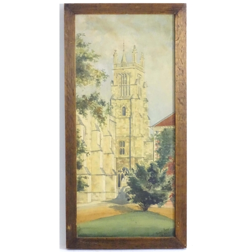 94 - Herbert Norris (1872-1950), English School, Watercolour, Winchester College Chapel. Signed and dated... 