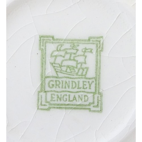 114 - A quantity of Grindley coffee wares decorated in a hunting pattern with gentlemen on horseback in la... 