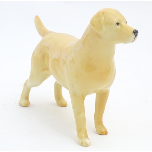 97 - A Beswick model of a Yellow Labrador, no. 2287. Together with a model of a Golden Retriever. Marked ... 