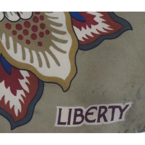 1736 - Vintage fashion / clothing: 3 vintage silk scarves labelled 'Burberry', 'Liberty' and 'Thomas Pink' ... 