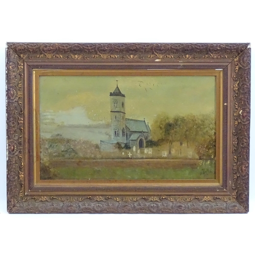 1119 - M. Scott, 19th century, Oil on canvas, Oaks Church, Charnwood Forest. Signed, titled and dated 1821 ... 