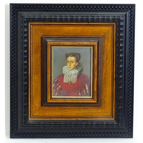 1138 - D. Pavlenski, 20th century, Continental School, Oil on board, A portrait miniature depicting a noble... 