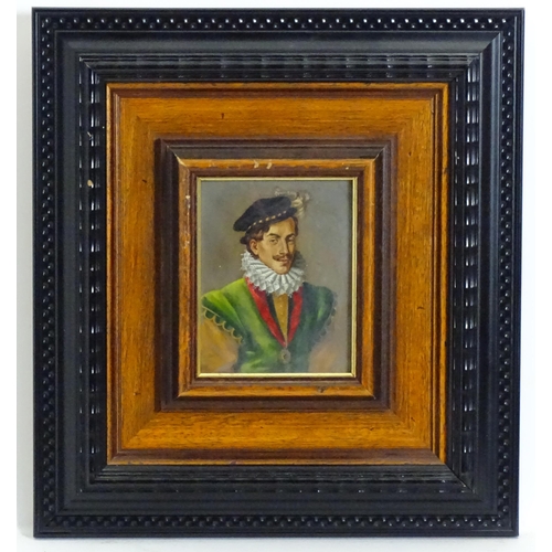 1139 - D. Pavlenski, 20th century, Continental School, Oil on board, A portrait miniature depicting a noble... 