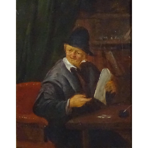 1140 - Indistinctly signed A. Ostuder ?, Late 18th / early 19th century, Continental School, Oil on panel, ... 