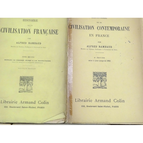 153 - Books: Ten French books to include Histoire de la Civilisation Francaise, volumes 1 & 2; Histoire de... 