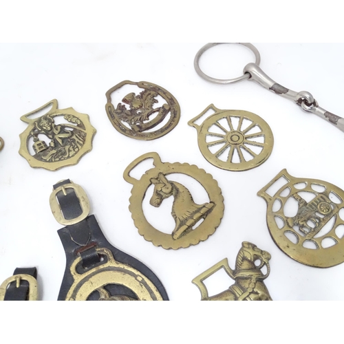 164 - Quantity of assorted horse brasses etc