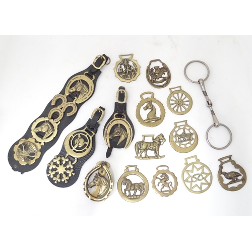 164 - Quantity of assorted horse brasses etc