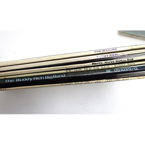 177 - A quantity of 20thC 33 rpm Vinyl records / LPs - Jazz percussionists, comprising: Ruddy Rich: The Wa... 