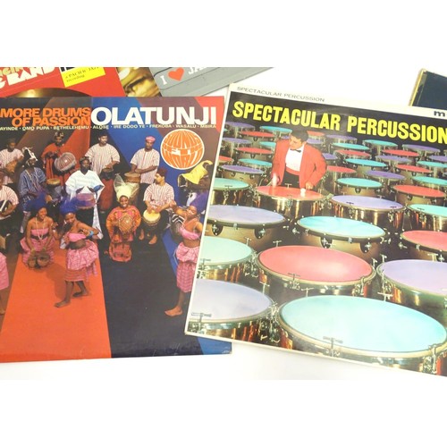 177 - A quantity of 20thC 33 rpm Vinyl records / LPs - Jazz percussionists, comprising: Ruddy Rich: The Wa... 