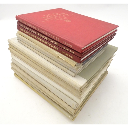 191 - Books: A quantity of bound annuals of The Old Watercolour Colour's Society comprising the years, 194... 