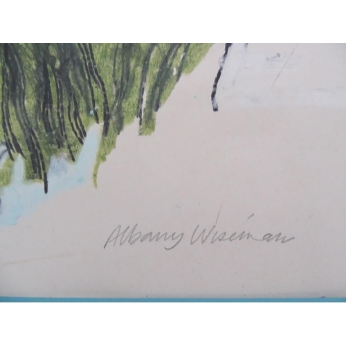 205 - Albany Wiseman (1930-2021), Pastels, Garden near Cassis, Trees and plants in a park. Signed lower ri... 