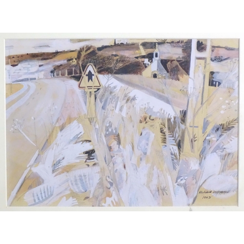 212 - Richard Demarco (b. 1930), Pencil, watercolour and wash, The Road to Erquy, Cotes-du-Nord, France. S... 