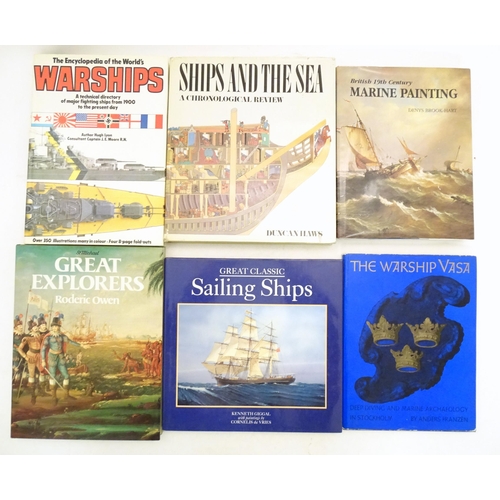 216 - Books: Great Classic Sailing Ships by Kenneth Giggal 1988, Ships and the Sea by Duncan Haws 1975, Br... 