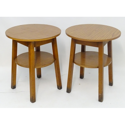 219 - Two cafe / club / pub tables. each approx 29